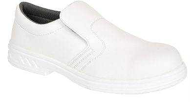 Chaussures de travail O2 blanches FW58, taille 44 - Antidérapantes et résistantes aux hydrocarbures_0