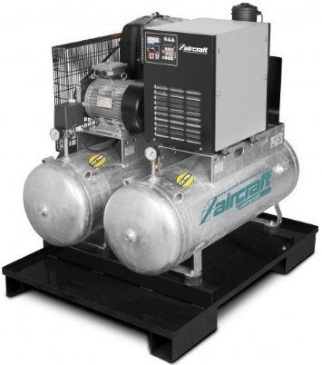 Compresseur Aircraft Airprofi DUO 853/2x100/10 K - 2023086 - Bicylindre haute performance avec cuve 2x100L et 10 bars_0