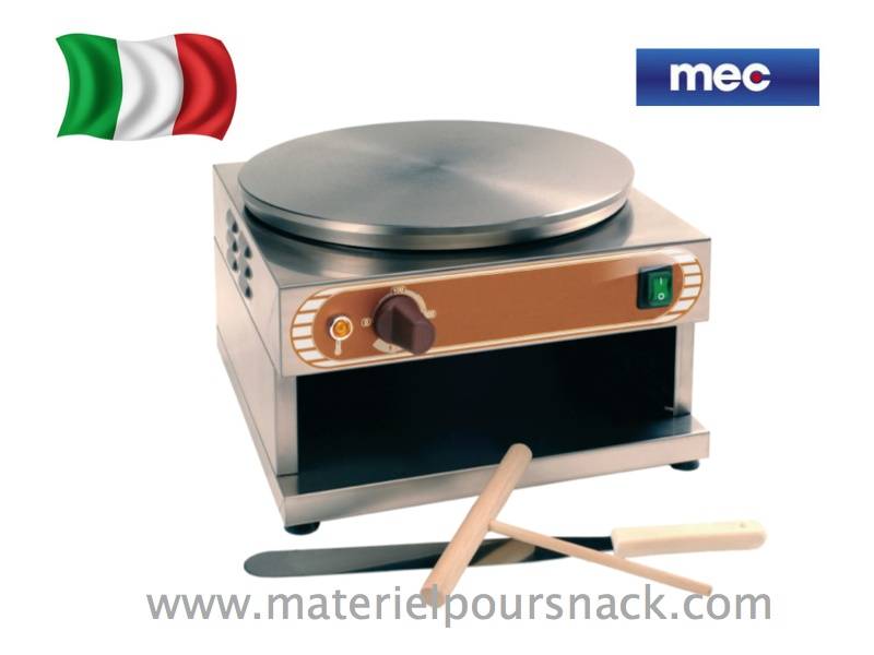 Crêpière électrique Mec CRE40 - Plaque fonte Ø400mm - 2750W - Thermostat réglable jusqu'à 300°C_0