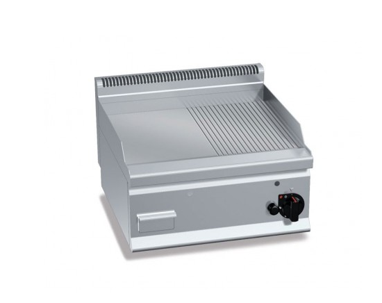 Grillade à gaz - lisse/rainurée 8 kW - Prof.600 - Référence GGB663MGG - Parfait pour usage professionnel_0