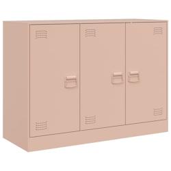 Helloshop26 - Buffet bahut commode armoire meuble de rangement organisateur cuisine salle de séjour salon 99 x 39 x 73 cm acier Rose 02_0036218 - 300_0