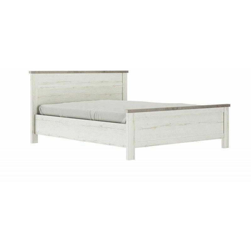 Collection Sidoine Design Chambre Enfant scandinave Meubletmoi Lit Simple 90x190 décor chêne Beige et tête de lit Blanche