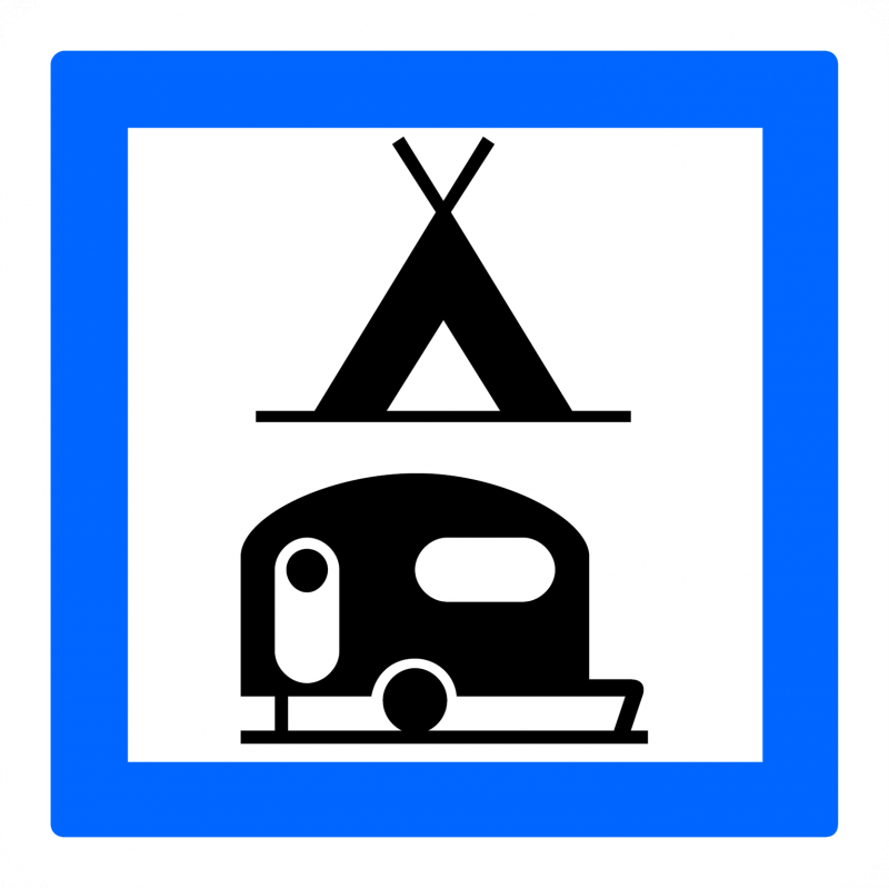Panneau services terrain de camping pour tentes, caravanes et autocaravanes - CE4c - Made in France_0
