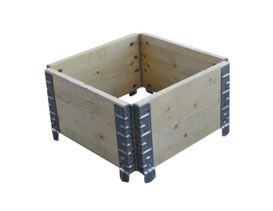 Rehausse palette en bois certifiée PEFC 400x400 mm - Pliable, personnalisable et empilable_0