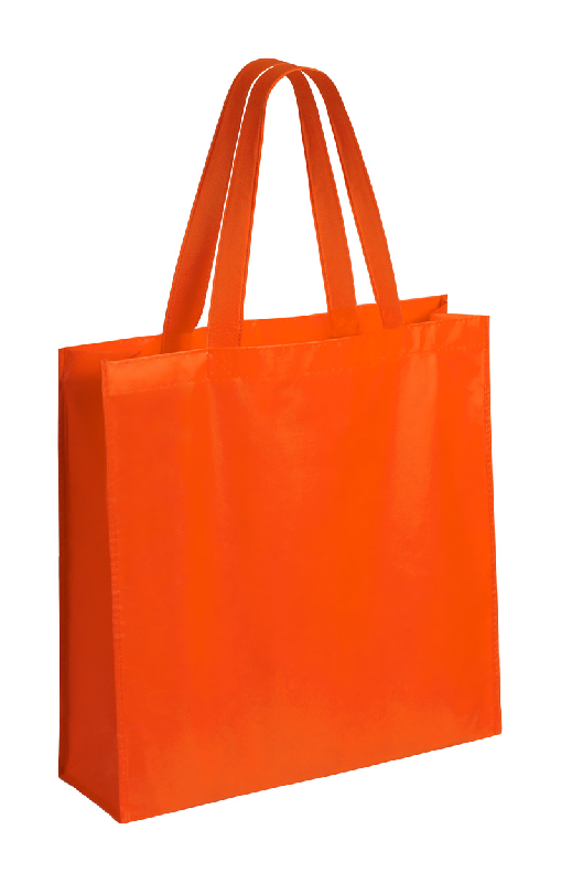 Sac shopping laminé non-tissé - 105 g/m² - Couleur orange - Poids 55 g_0