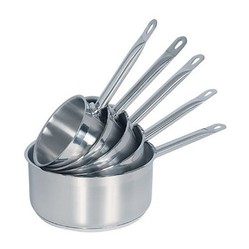 SET DE 5 CASSEROLES EN INOX - Ø 160 À 240 MM