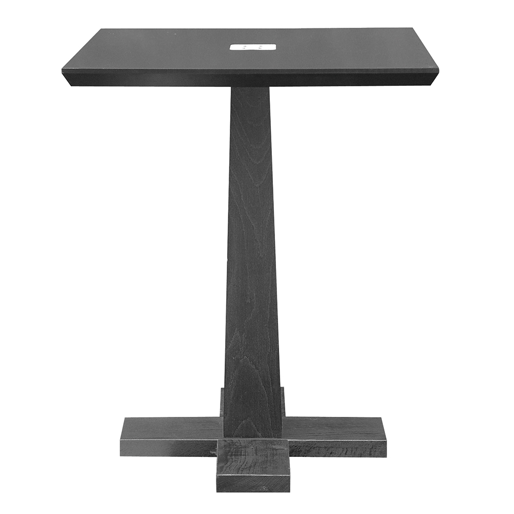 Table de restauration à piétements croix - Piet 8049x49 - Plateau carré ou rond en option_0
