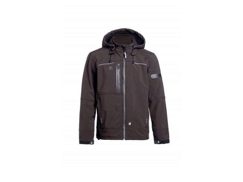 Veste de travail noire NORTH WAYS - Taille XXXL - Softshell imperméable avec 3 poches extérieures et 2 poches intérieures_0