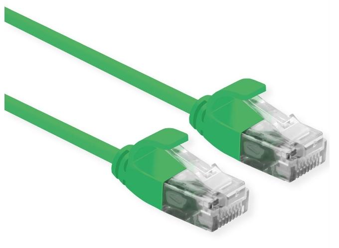 ROLINE 21.15.3935 - Câble réseau vert 2 m Cat6a U/UTP (UTP) RJ-45 mâle/mâle_0