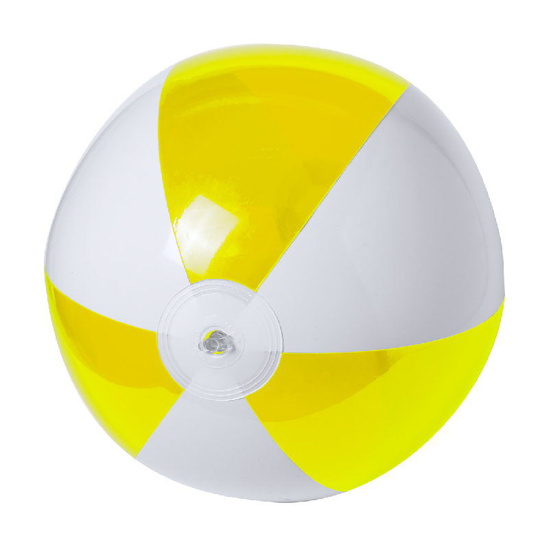 Ballon de plage gonflable - 6 panneaux bicolores - Ø28 cm - PVC_0