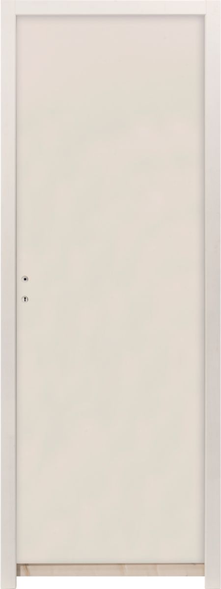 Bloc-porte alvéolaire prépeint avec joint - 204 x 73 cm - poussant gauche H88 - rive droite - 3 paumelles - serrure PDDT - emballé - 26.12 kg_0