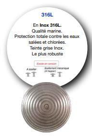 Clou podotactile a sceller en inox 316l - tige standard (aa)_1