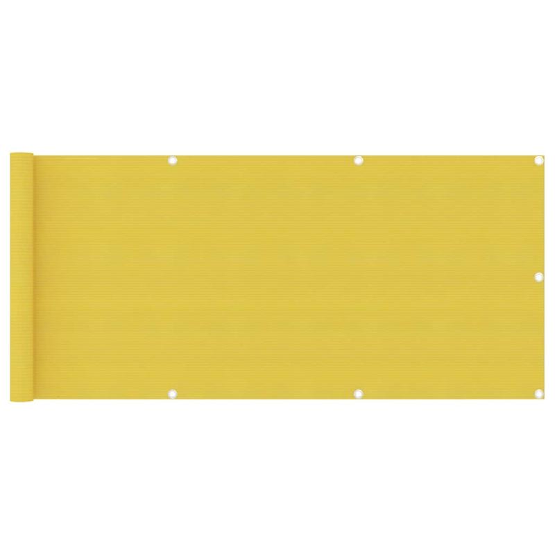 ÉCRAN DE BALCON BRISE PARE VUE PROTECTION CONFIDENTIALITÉ 75 X 500 CM PEHD JAUNE 02_0010195_0