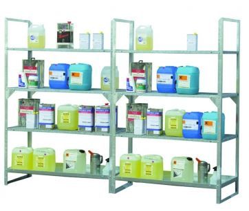 Etagère 4 niveaux extension - Collvert - bac de rétention 20L - étagères caillebotis et rétention_0