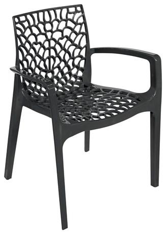 FAUTEUIL DE TERRASSE SAPHIR ANTHRACITE