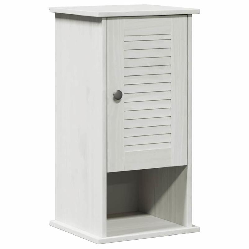 Helloshop26 - Armoire de salle de bain murale moderne avec 3 étagères 37 x 34 x 71,5 cm en bois de manguier massif blanc 02_0057916 - 3000240291302_0