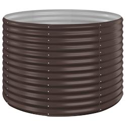 Helloshop26 - Jardinière bac lit surélevé plantes fleurs terrasse jardin de jardin acier enduit de poudre marron 02_0039553 - 3000218561000_0