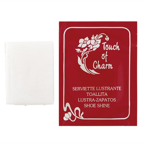 LINGETTE LUSTRANTE CHAUSSURES TOUCH OF CHARM 8X6 CM PAPIER ROUGE (VENDU PAR 500)