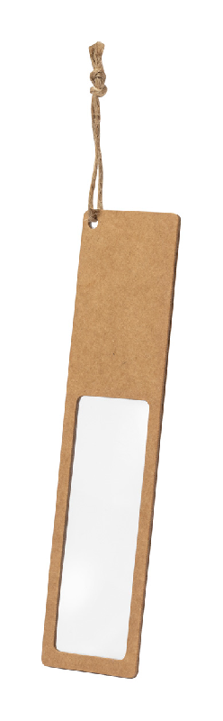 Marque-page loupe - Papier recyclé avec insert loupe et dragonne - Couleur naturelle_0
