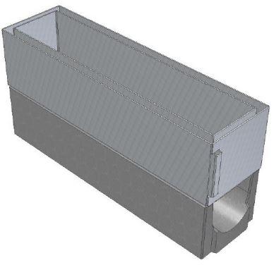 Mini 100 caniveau à fente latérale - béton fibré - acier galvanisé ou inoxydable - éléments standard et de révision_0