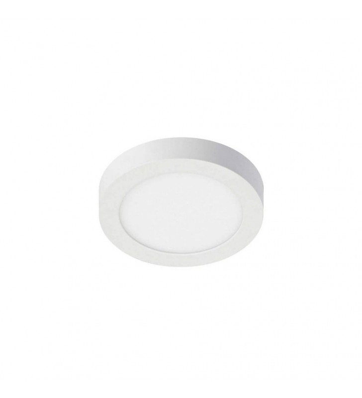 Plafonnier LED 8W intérieur rond - 120° - réf Dosai8W4K - finition blanche pour plafonds en béton_0