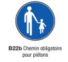 Signalisation routière - Obligation et fin d'interdiction type B22b - Chemin obligatoire pour piétons_0