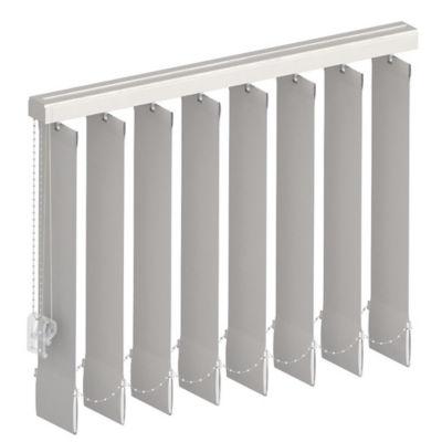 Store à bandes verticales sur mesure, lames largeur 27 mm, tissu screen anti chaleur coloris blanc_0