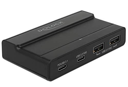 DeLOCK 64054 - Hub USB 3.1 Gen 2 Type-C avec 5 ports, taux de transfert 10000 Mbit/s, alimentation secteur 60W_0