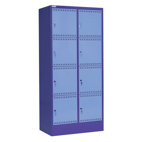 ARMOIRE 8 CASIERS ÉLECTRIQUES BLEU FONCÉ/ BLEU CLAIR - THURMETALL