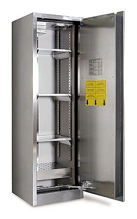 Armoire anti-feu 90 mn haute 1 porte selon NF-EN 14470 BVQI pour produits radioactifs - 595x600x1950 mm_0