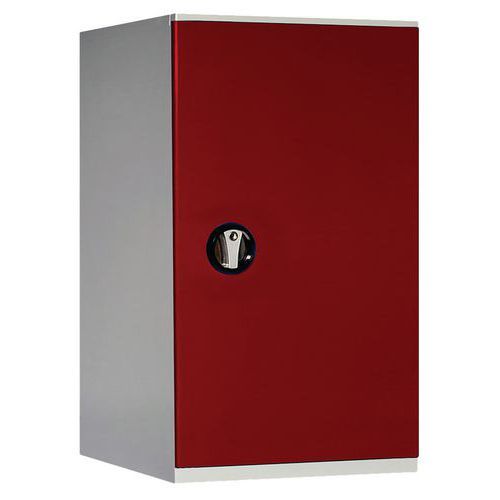 ARMOIRE BASSE 500 X 500 X HT 1000 GRIS CLAIR/ ROUGE 3002 - ANJOU TOLERIE