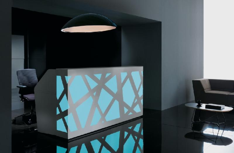 Banque d'accueil lumineuse Zig Zag version droite - MDD - 220_0
