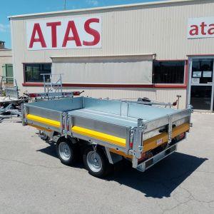 Benne pour véhicules légers 270x160 cm - 2700 kg PTC - 2 essieux - Tipper 526 - Porte 270° - Roue 12