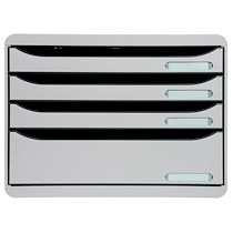 MODULE DE CLASSEMENT BIG BOX PLUS HORIZON 4 TIROIRS OFFICE - GRIS LUMIÈRE