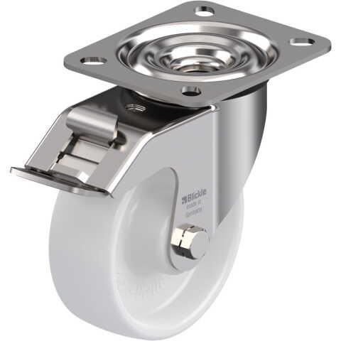 BLICKLE - ROULETTE PIVOTANTE À FREIN Ø 100MM BANDAGE POLYAMIDE PA 6.6 150KG - LEX-PO 100XR-FI