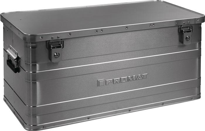 Boîte en aluminium L780xl380xH380 mm 90 l avec fermoir déclic et serrure cylindre PROMAT_0