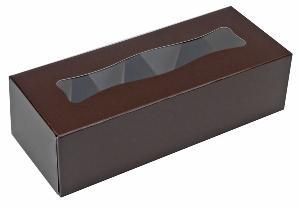 Boîte pâtissière avec séparateur - extérieur vernis - fenêtre - 17 coloris au choix_0