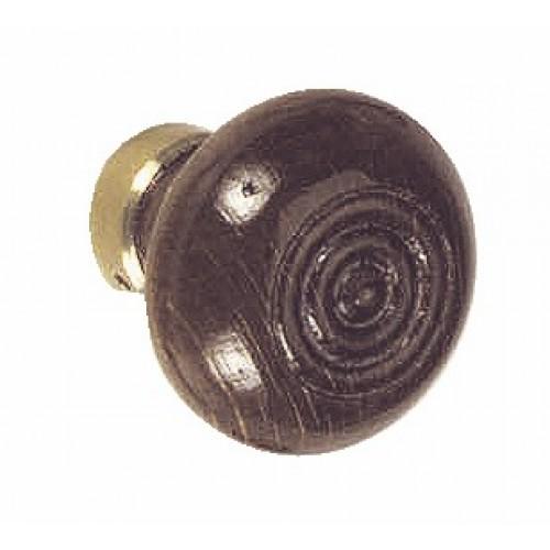 BOUTONS DOUBLES RONDS - RUSTIQUE - 1 PORTÉE - BOIS ET LAITON DUBOIS INDUSTRIES