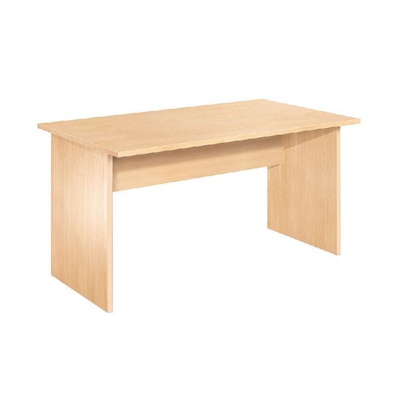 BUREAU DROIT PRONTO HÊTRE - L. 120 X P. 80 CM - PLATEAU HÊTRE - PIEDS PLEINS HÊTRE