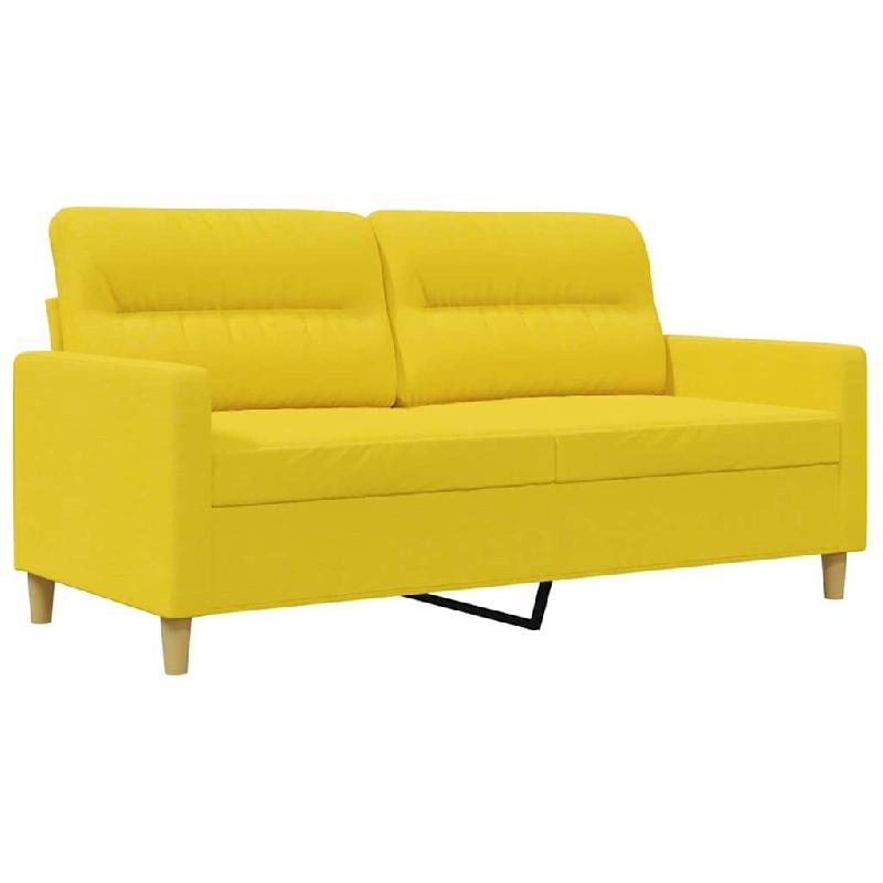 Canapé à 2 places Jaune clair 140 cm Tissu Modèle Aero Loft - 8721012139664_0