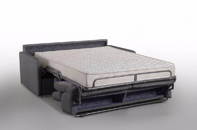 CANAPÉ LIT MONTMARTRE EN MICROFIBRE GRAPHITE COUCHAGE 120CM CONVERTIBLE EXPRESS MATELAS 18CM SOMMIER LATTES RENATONISI_0