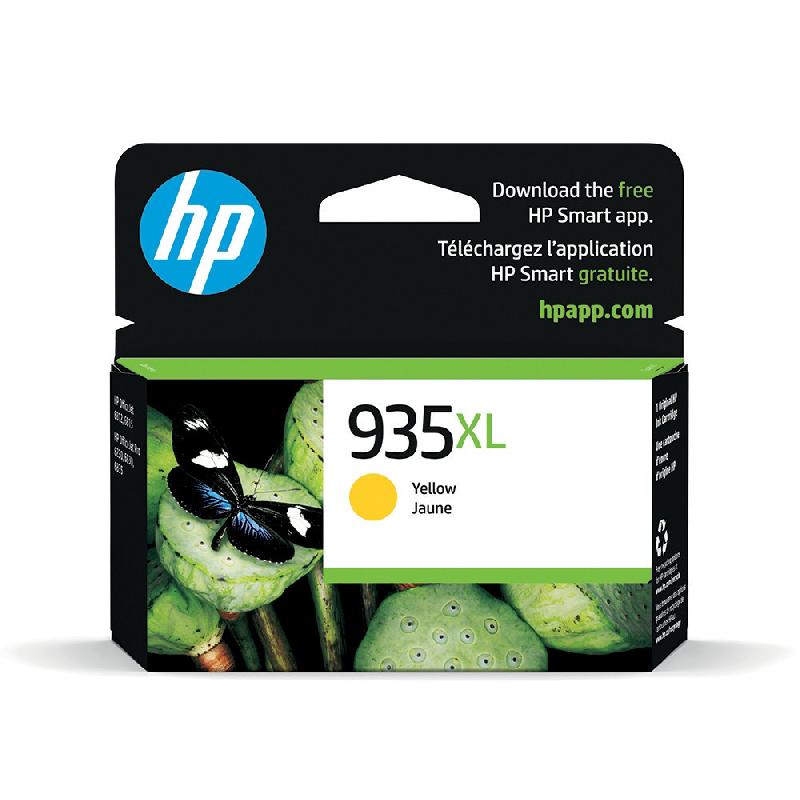 CARTOUCHE ENCRE HP 935 XL OFFICEJET JAUNE POUR IMPRIMANTE JET D'ENCRE