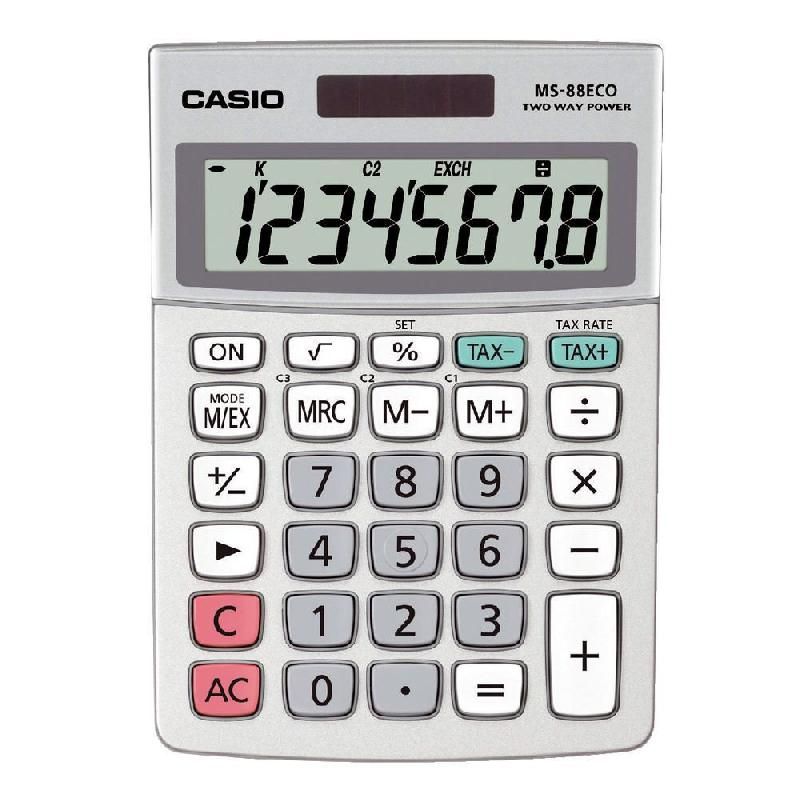 CASIO CALCULATRICE DE POCHE CASIO MS88ECO - 8 CHIFFRES