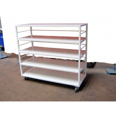 Chariot sur mesure avec étagères et rangement selon vos besoins_1