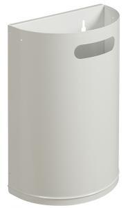Corbeille décrochable 20L Arkéa Premium blanche - Acier anticorrosion et anti-UV_0