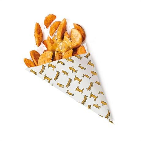 CORNET INGRAISSABLE 250 G CHIPS 29.5X21 CM BLANC (VENDU PAR 2000)