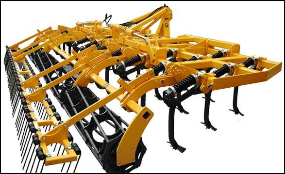 Cultivateur agricole - bagues - largeur de 2,6 m à 6,9 m - bras 30x50 - options de ressorts et rouleaux_0