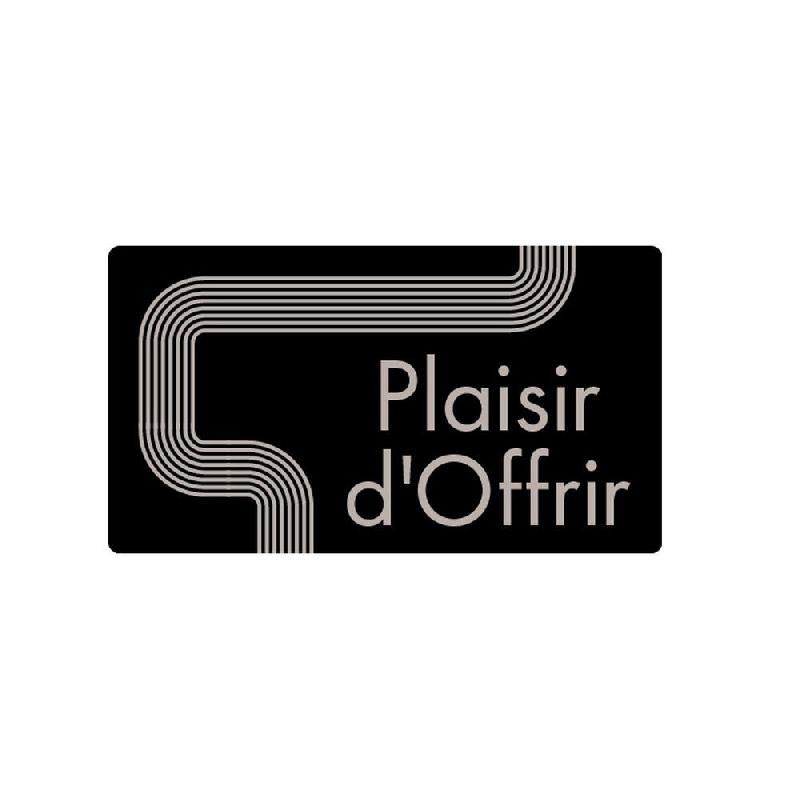 Etiquette adh.Plaisir d'offrir Anniversaire RETIF noire/taupe 25x45mm - par 500_0