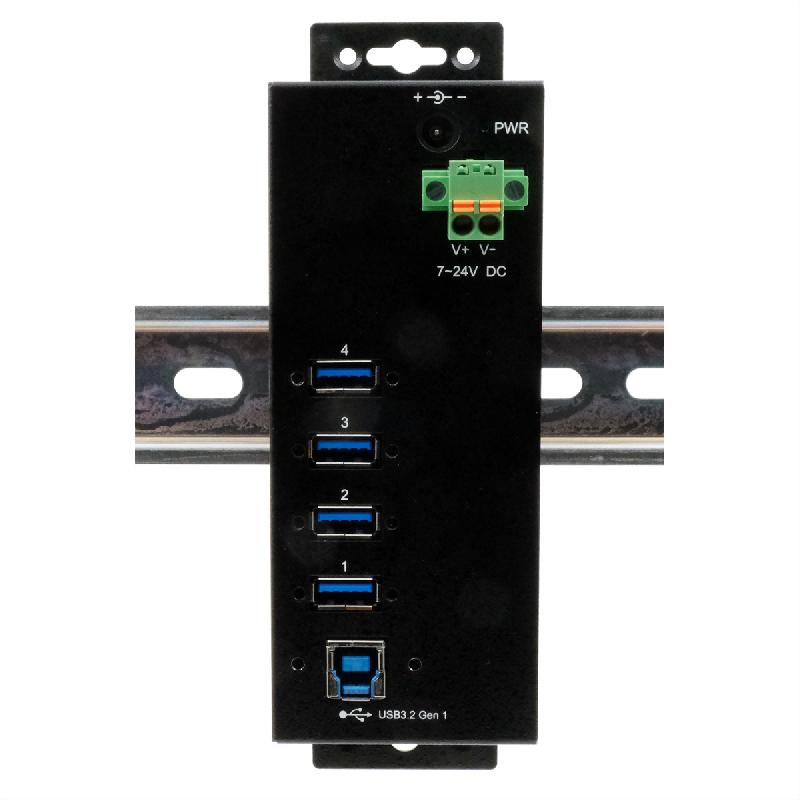 EXSYS EX-1505HMVS Hub métallique USB 3.2 Gen 1 à 4 ports, avec alimentation 3,0 A sur 4 ports_0