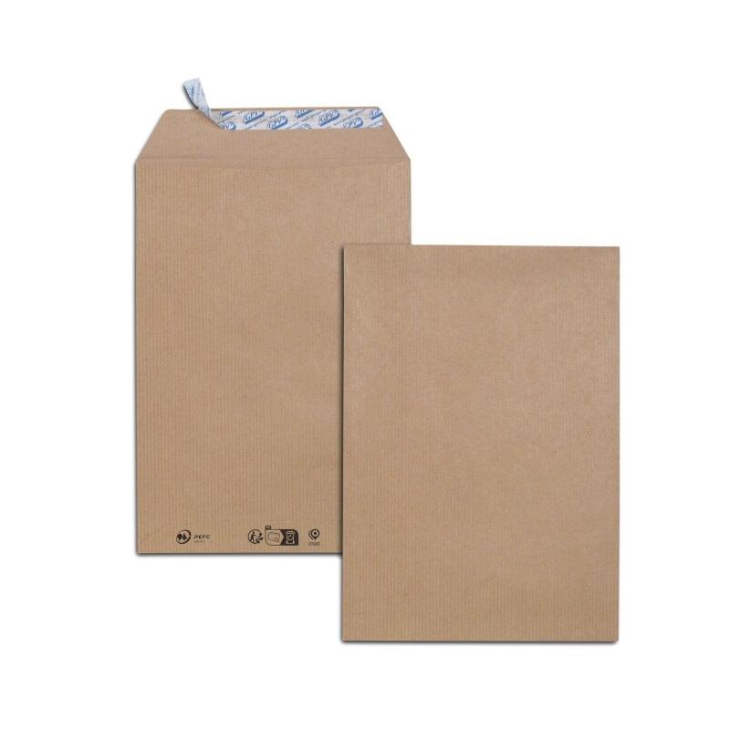 GPV Boîte de 500 pochettes Everyday kraft brun 176x250/B5, 90 g/m², adhésives avec bande - 3250650500260_0